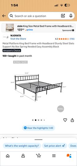 King Size Bed Frame And Mattress