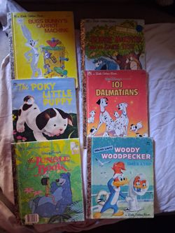 Lot of 6 Vintage Little Golden Books