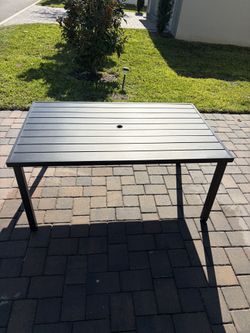 Metal Table Has Been Garage Kept All The Time.