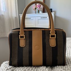 vintage fendi striped speedy boston pequin bag 👜