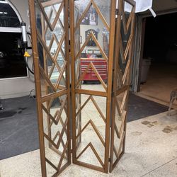 Antique Tri-Fold Mirror