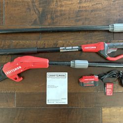 CRAFTSMAN 8-INCH 20-VOLT BATTERY POWERED POLE SAW KIT - ALL INCLUDED!