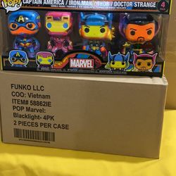 Funko Pop 4 Pack Black light