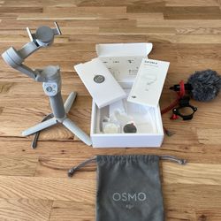 DJI 4 Gimbal For Smartphone + Rode Microphone With Phone Attachment