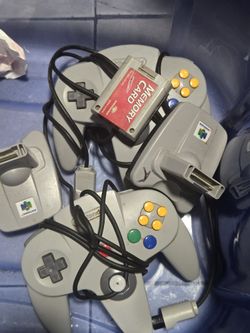 Nintendo 64 Controller And Memory Card