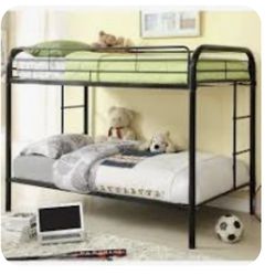 Twin/Twin Metal Bunk Bed Frame 