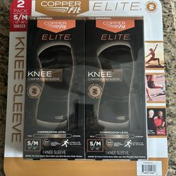 Knee Compression Sleeves -Copper Fit (2) Elite 