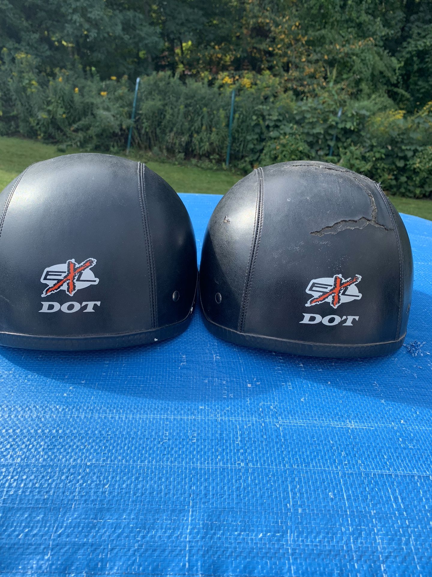 His and hers motorcycle helmets