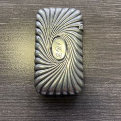 Antique English Sterling hallmarked match box. Rare raised open decoration & engraved. Excellent no damage & perfect working condition.