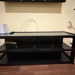 Black Glass TV Stand/Media Console