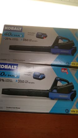 Kobalt 40v max blower