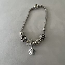 Pandora Bracelet And 14 Charms 