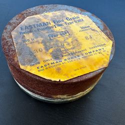 Vintage Eastman Kodak 35mm Film Can Type 5302 Fine Grain Release Positive Tin
