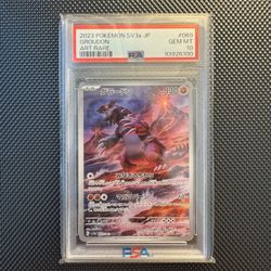 PSA 10 2023 POKEMON SV3a JP Groudon AR