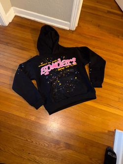 Sp5der Black Graphic Hoodie