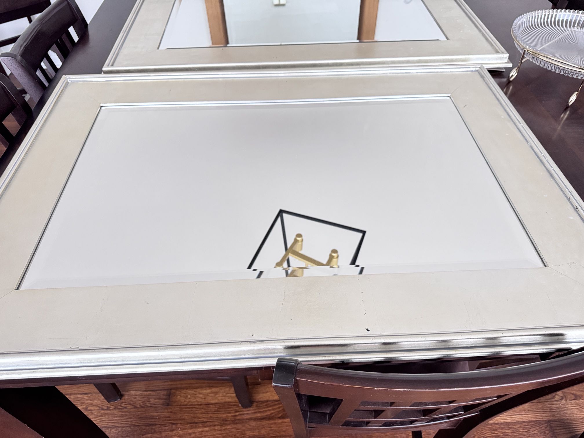 2 Large Beautiful Goldish Color Mirrors $15 Each