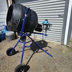 Kobal cement mixer and collomix hand held mixer