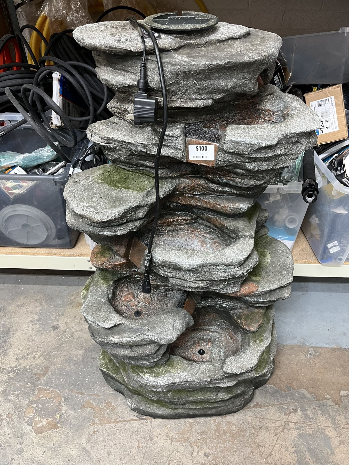 Torbin Weather Resistant Floor Fountain with Light