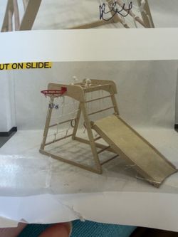 Wooden indoor climbing gym/play set for toddlers