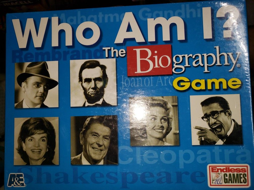 Who Am I? The Biography Game Endless Games A&E, NEW Board Game