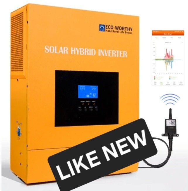 ** NEW** ECO-WORTHY 5000W Hybrid Solar Inverter w/ Battery Charger & WiFi Pure Sine MPPT 48v-110v Off Grid RV 