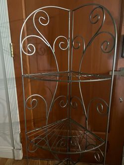 Pewter corner shelf