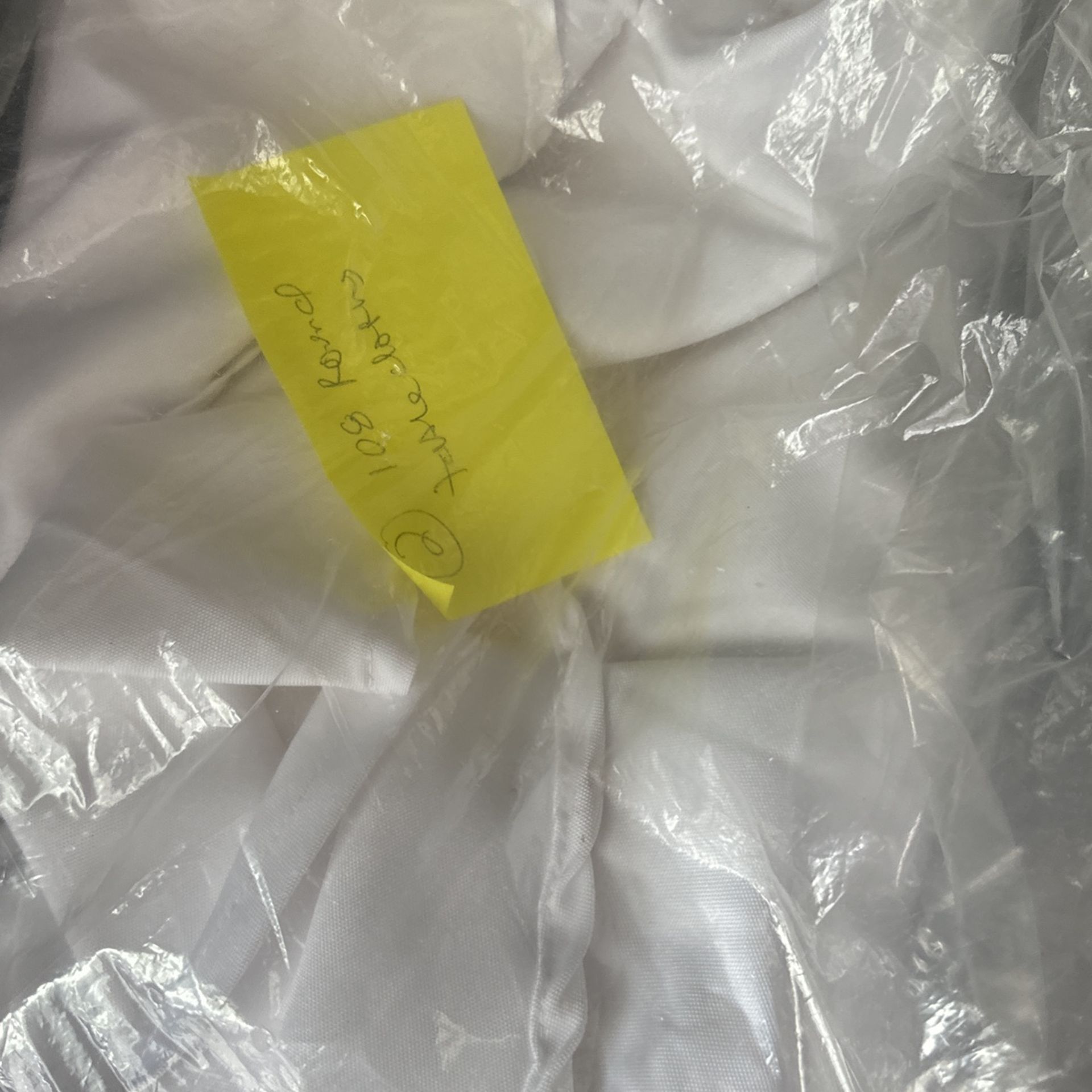 White 108” Polyester Tablecloths .