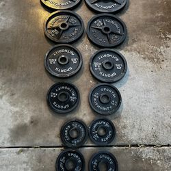 250lb Sports Authority Olympic Weight Plate Set 