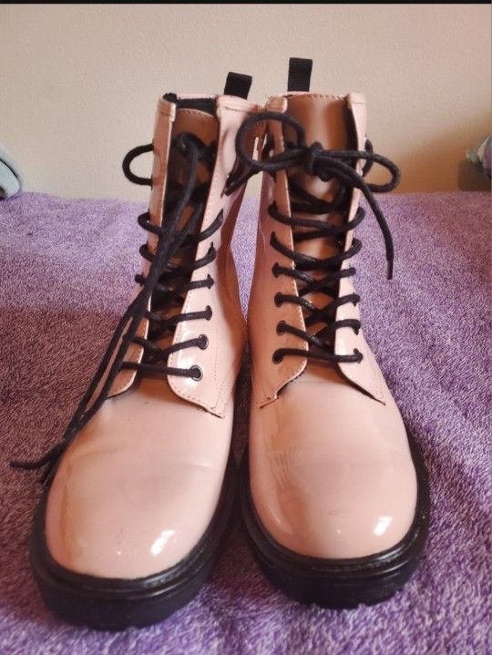 Pink Princess Vera Wang pink combat boots