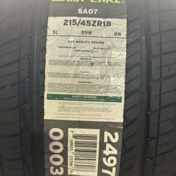 New 215/45R18 Westlake $$120 Per Tire 