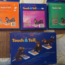 Vintage Texas Instruments Touch & Tell Educational Learning Toys from the early 1980s