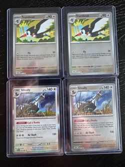 Pokémon TCG Trumbeak & Silvally Holo Cards Lot of 4