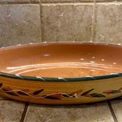  Furio Oval Stoneware Pottery Casserole Dish