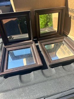 Set of 4 Small Square Wall Mirrors