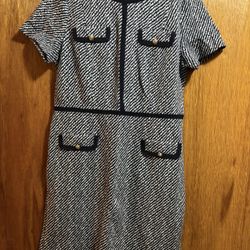 Talbots Black and White Tweed Dress