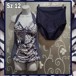 WOMENS 2PC SWIM TANKINI SET SIZE 12