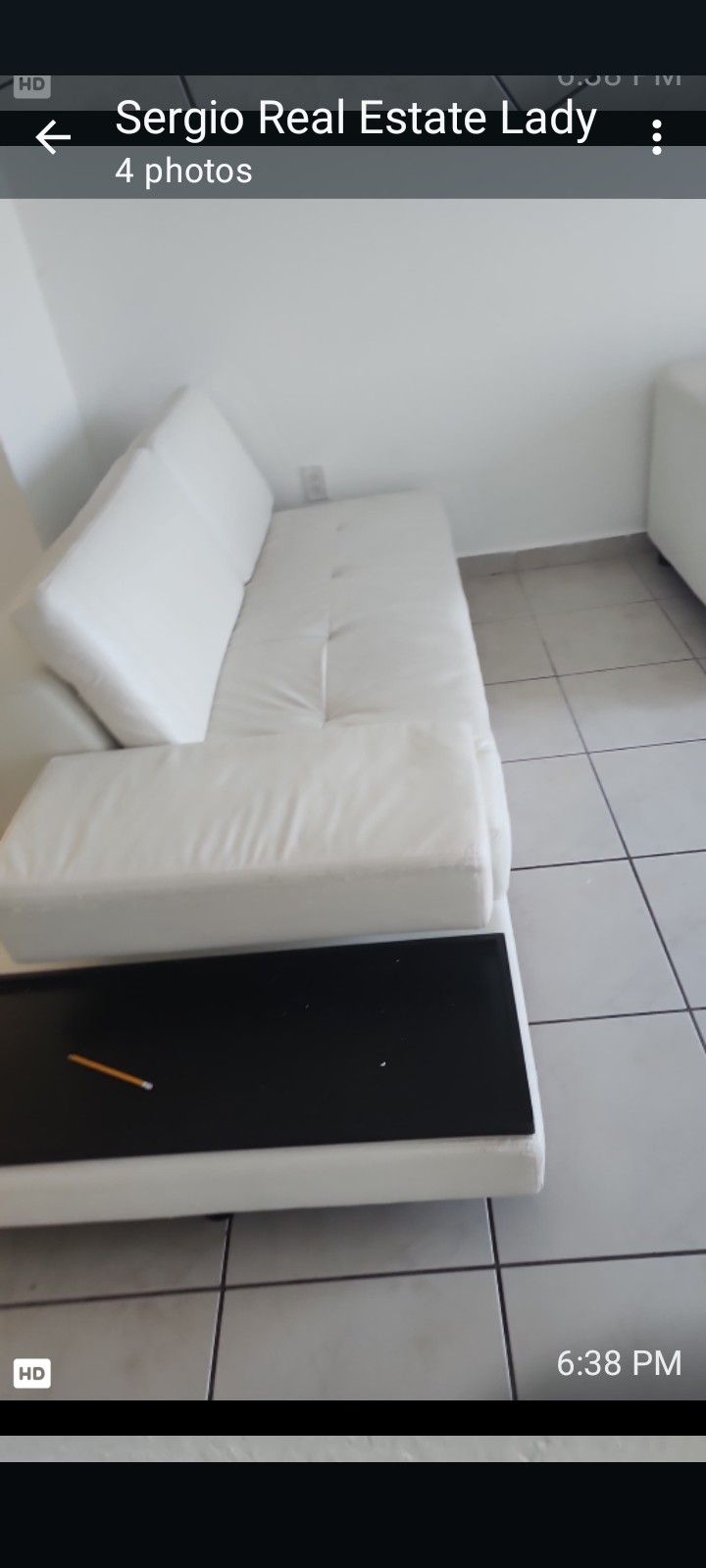 White Leather Sofa