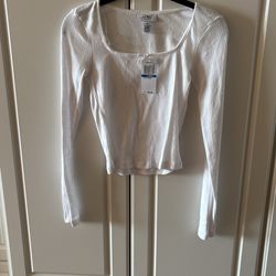 Brand New W Tags White Cotton Shirt For Female