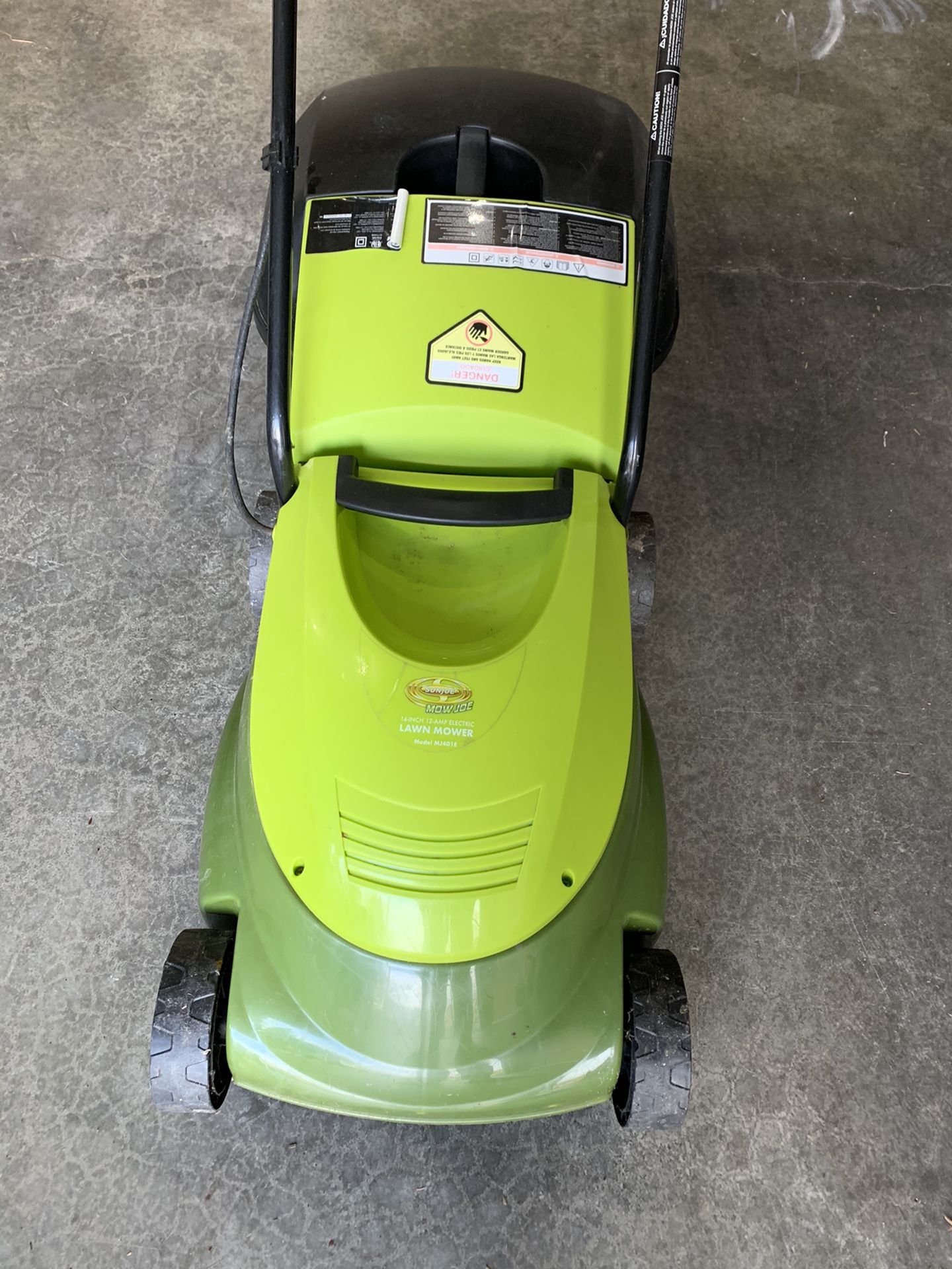 SunJoe Mow Joe 14 inch 12Amp Electric Lawn Mower Model MJ401E for Sale