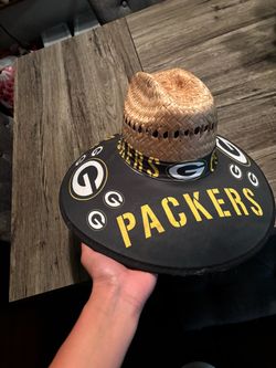 Green Bay Packers Straw Wide Brim Hat