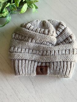 Toddler Super Star Grey Knit Beanie