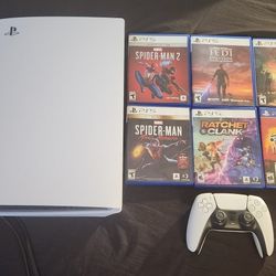 Like NEW PS5 WITH SIX AAA GAMES