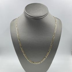 14KT YELLOW GOLD 26” FIGARO LINK CHAIN 5.00MM 20.5GR