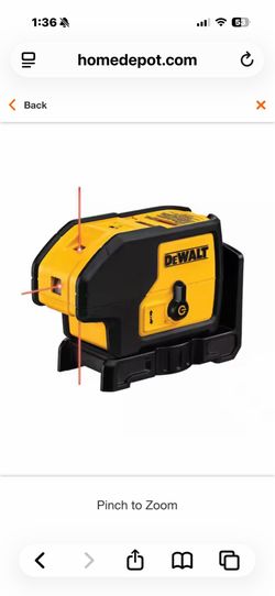 Dewalt 100 ft. Red Self-Leveling 3-Spot Laser Level