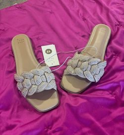 Cute Flat Sandals Size 11 Never Worn