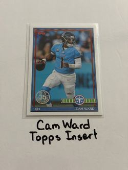Cam Ward Tennessee Titans QB Topps Short Print Insert Card.