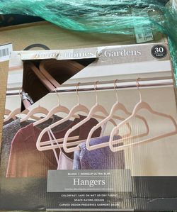 Better Homes & Gardens Velvet Clothing Hangers, 30 Pack, Pink