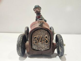 Antique Cast Iron Race Car Toy No. 348