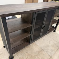 Industrial Wine Bar Cabinet / Coffee Bar – Great Condition