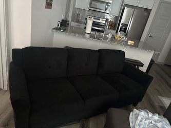 Black sofa couch